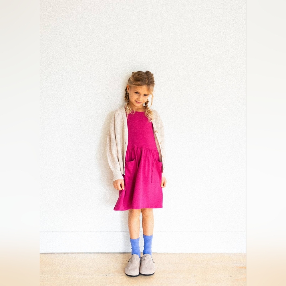 🇨🇦 Jax & Lennon - Kids Knit Button Cardigan - Bone